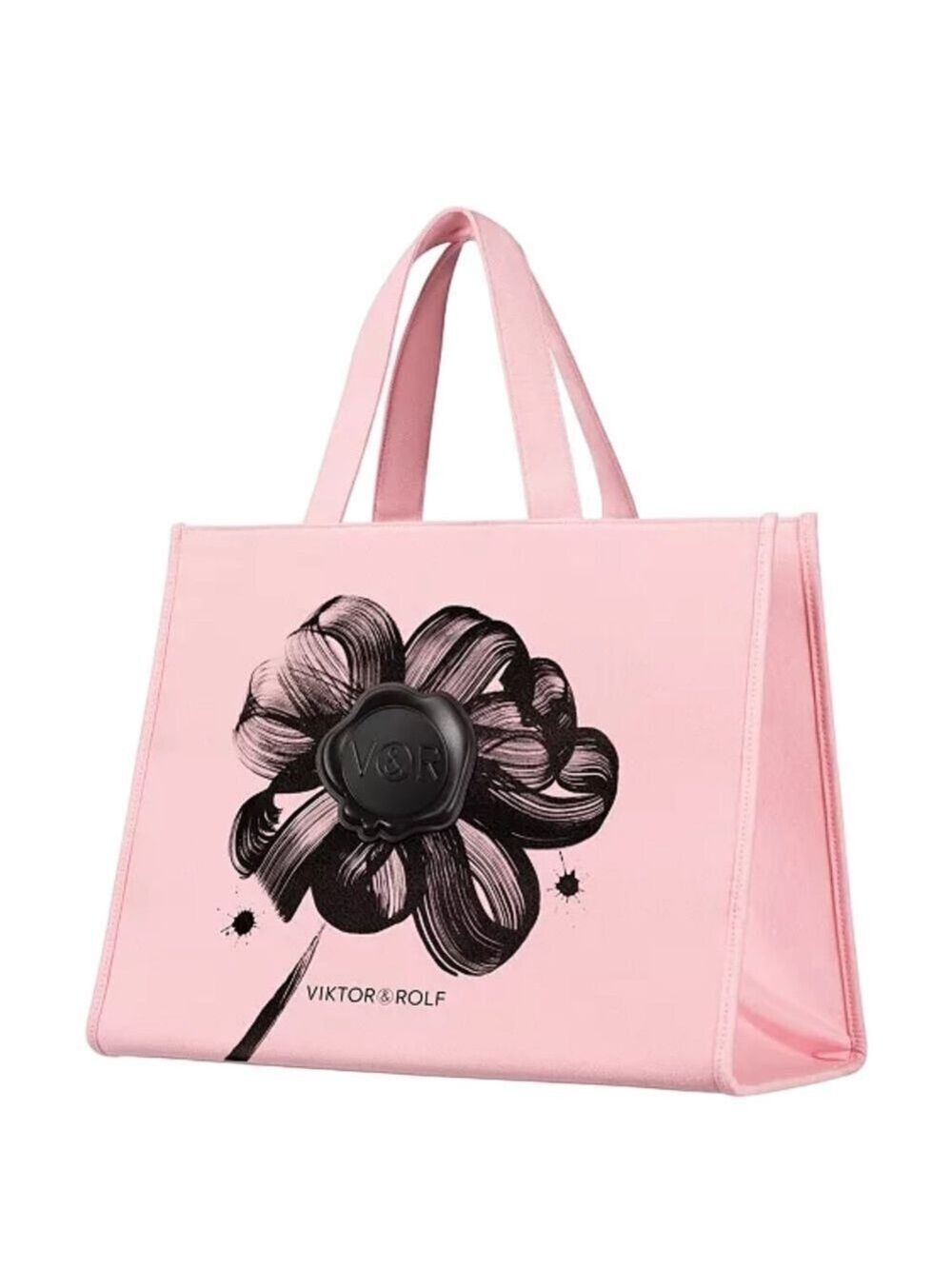 Viktor & Rolf Flowerbomb Tote Shopping Bag Pink Black New Authentic